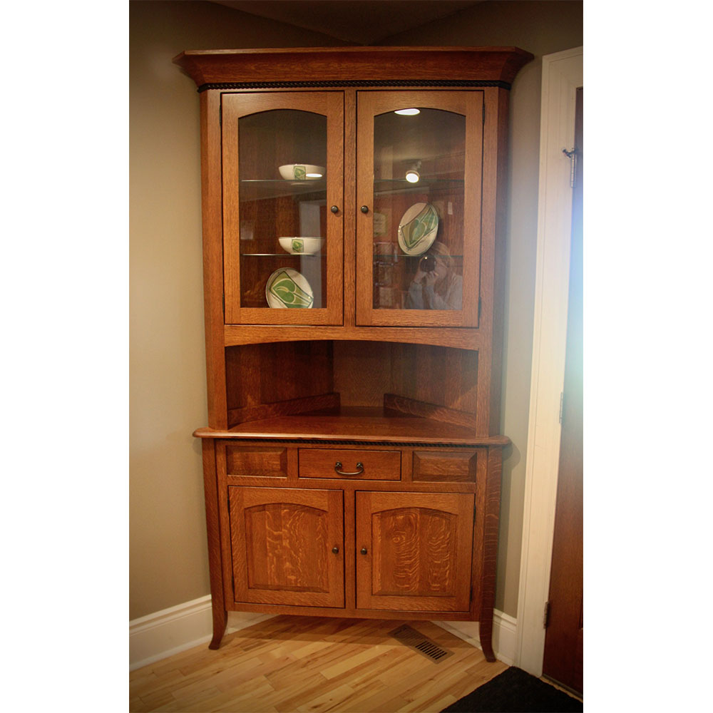"Carlisle" Corner Hutch This Oak House Handcrafted Furniture