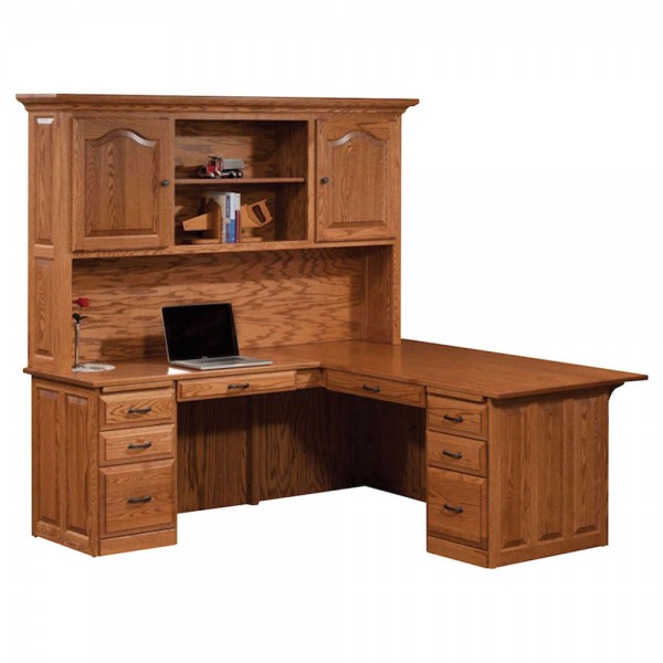 Executive L-Desk w/ Hutch - This Oak House | Handcrafted Furniture ...